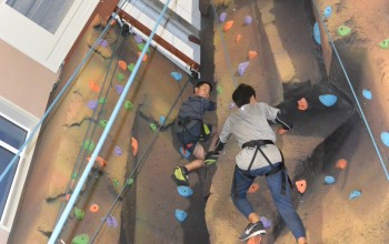 rock climbing at Year 10 Adventure Challenge