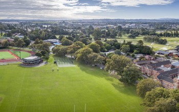 View back to the College