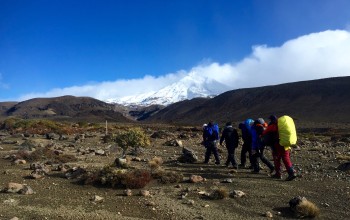 Students on a hike