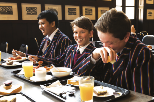 Kids eating in Dining Hall