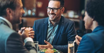 Men at restiaurant table